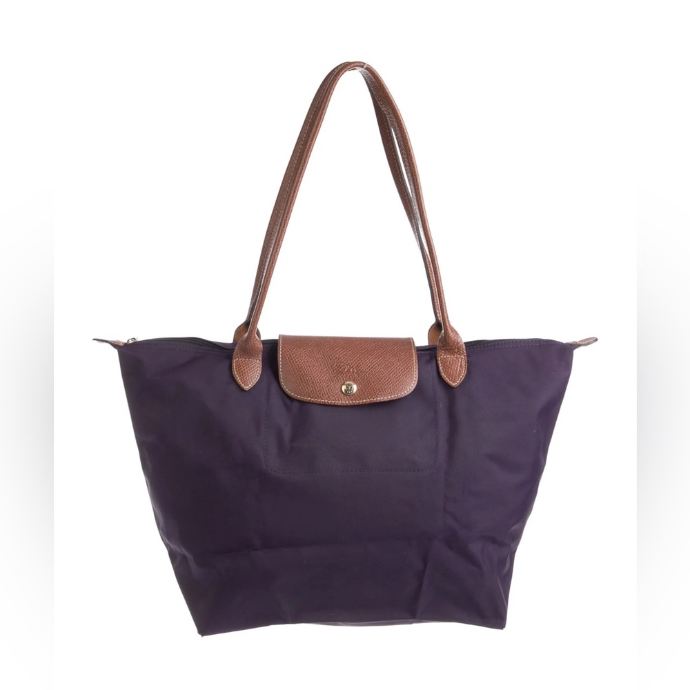 Longchamp Large Le Pliage purple Nylon Tote Travel Bag